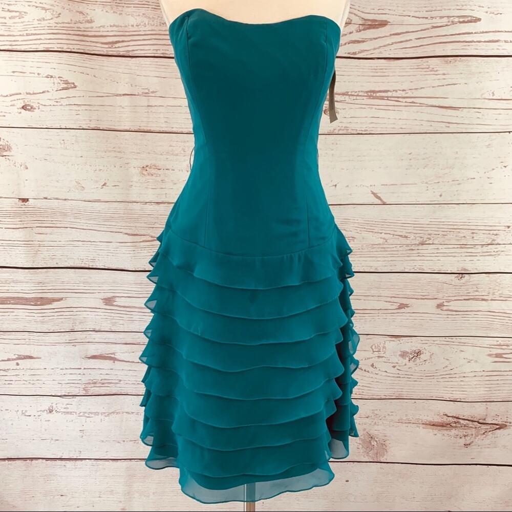 Jordan Fashions peacock layered bridesmaid new